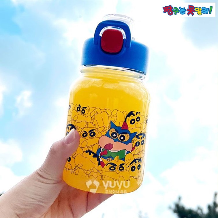 짱구 물통 물병 빨대형 보틀 손잡이 695ml 스포츠짱구 - 상세 이미지 5