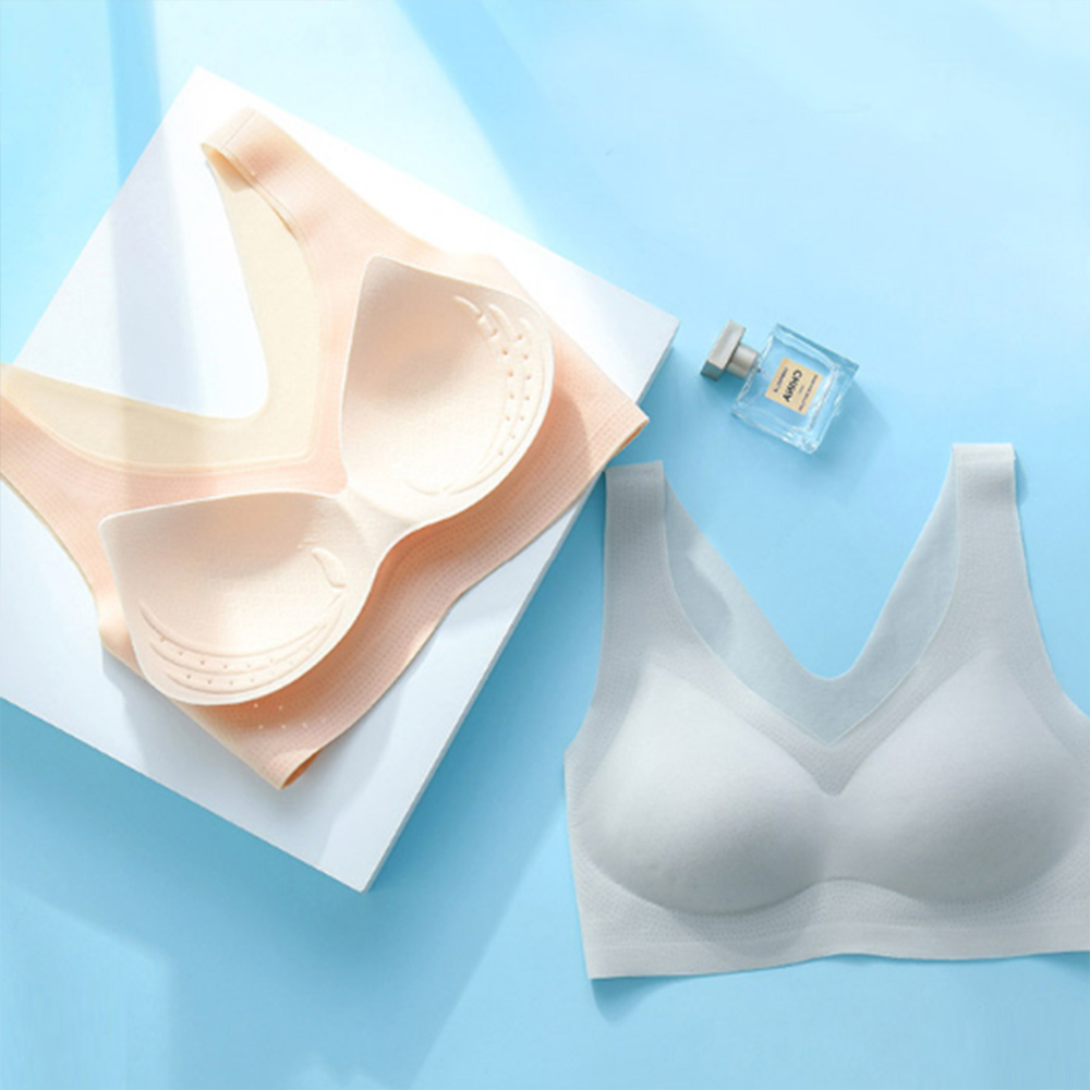 M-4XL 브라 노와이어 편한 브래지어 여성 여름 노후크 시원한 브라렛 빅사이즈 속옷 - 상품 이미지