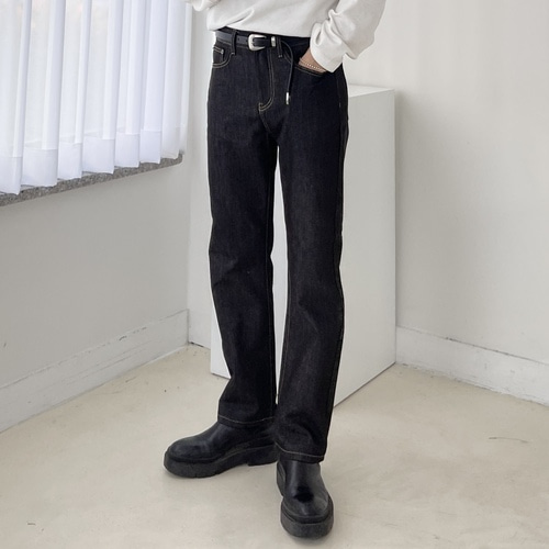 남자생지데님 남자블랙진 남자흑청바지 이미지 4