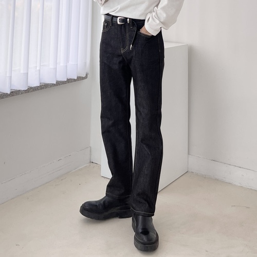 남자생지데님 남자블랙진 남자흑청바지 이미지 3