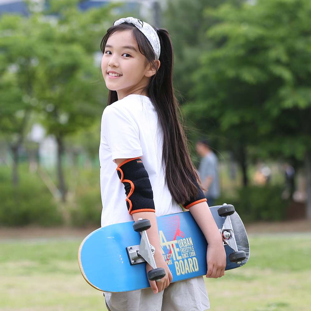오렌지키즈랩 킥보드 피겨스케이트 자전거 인라인 무릎보호대 어린이 유아 초등생 팔꿈치 발목 - 상세 이미지 3