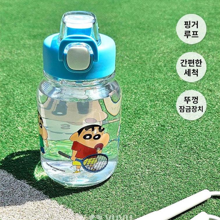짱구 물통 물병 빨대형 보틀 손잡이 695ml 스포츠짱구 - 상세 이미지 3