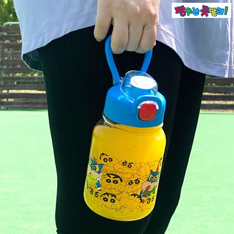 짱구 물통 물병 빨대형 보틀 손잡이 695ml 스포츠짱구 이미지 6