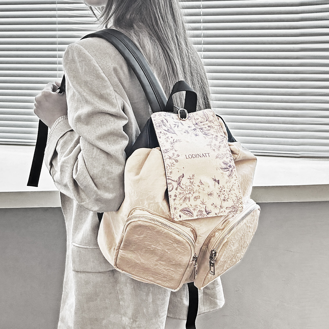 로디나트 트왈드주이 백팩 - 교체 가능 커버, 미니 스트링 백팩