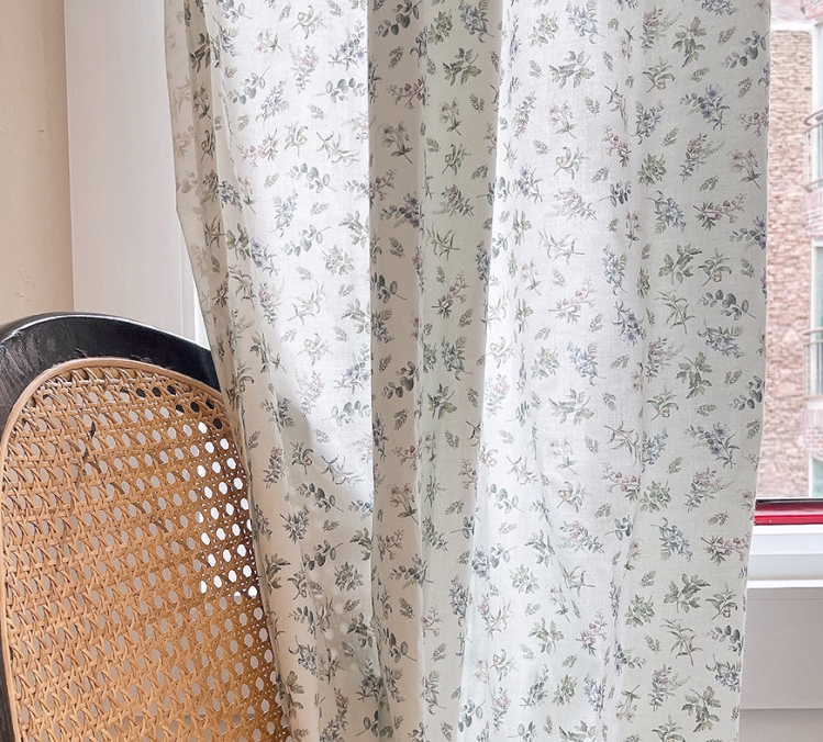 아덴 꽃무늬 커튼 빈티지 프린트