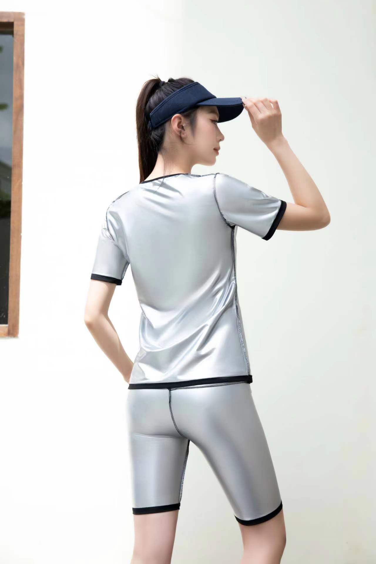 다이어트땀복반바지 뱃살증발땀복 여름땀복레깅스 배부분만땀복 연예인땀복 붓기빼는운동복 여름트레이닝반바지 러닝반바지 줌바반바지 일상트레이닝복 박나래땀복 나혼산땀복 여자땀복반바지 이미지 7