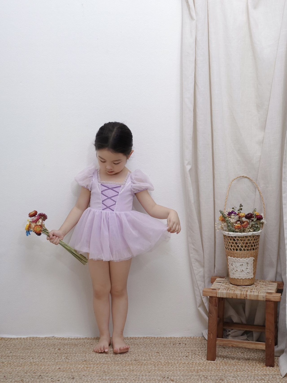 (전사이즈재입고) 라푼젤 수영복 피오나 여아 유아 아기 - 상세 이미지 3