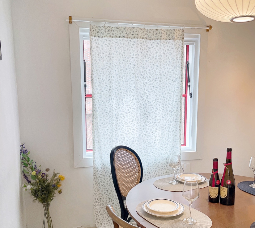 아덴 꽃무늬 커튼 빈티지 프린트