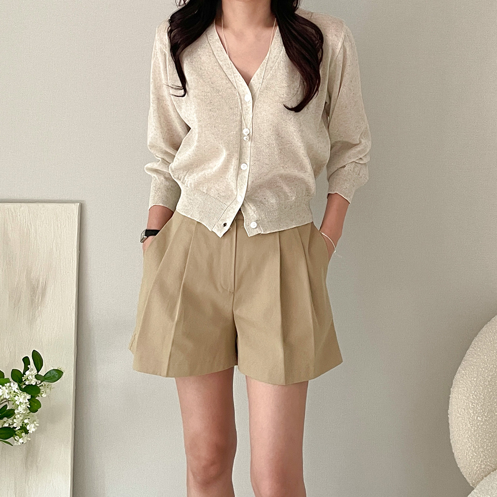 여름긴팔가디건 린넨가디건 살안타템 - 상품 이미지