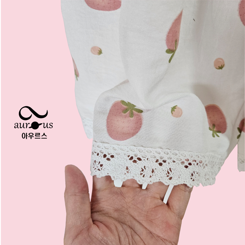 딸기파자마 5부반바지 잠옷반바지 성인귀여운잠옷바지 학생파자마 잠옷바지77 여름파자마 기숙사파자마 홈트파자마 편한홈웨어 - 상세 이미지 2