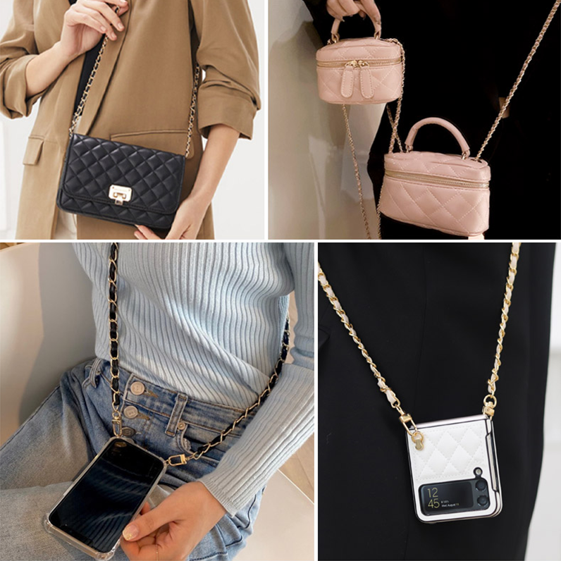 가죽 핸드폰 체인 스트랩 가방줄 폰케이스 손목 목걸이 어깨끈 도난 방지 - 상세 이미지 3