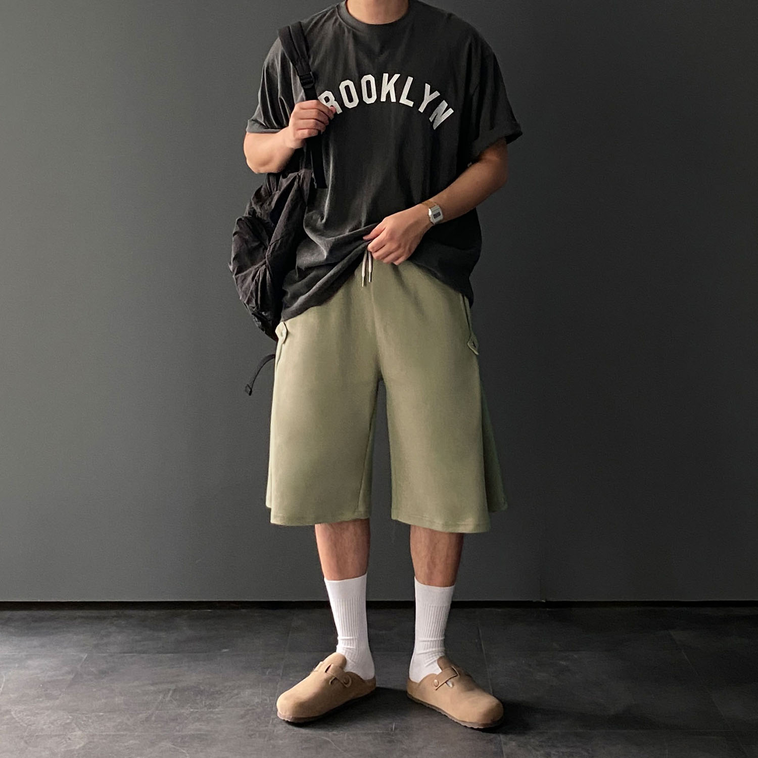 버뮤다반바지 남자버뮤다팬츠 벌룬팬츠 - 상세 이미지 3