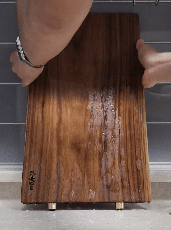 신현공예 월넛 호두 통원목 우드 주방 위생 수제 양면 플레이팅 사각 중 황동발 나무도마