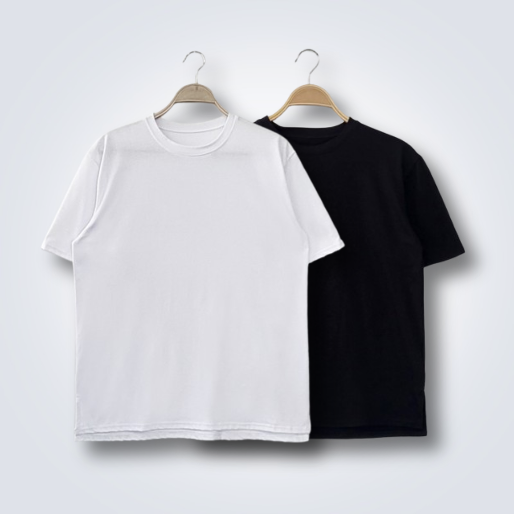 흰색무지티 레이어드 여성 흰티셔츠 옆트임 언발 면 반팔티 - 상품 이미지