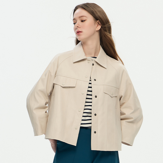 [로보] 프리미엄 돌체 레더 케이프 재킷 CJK23A003