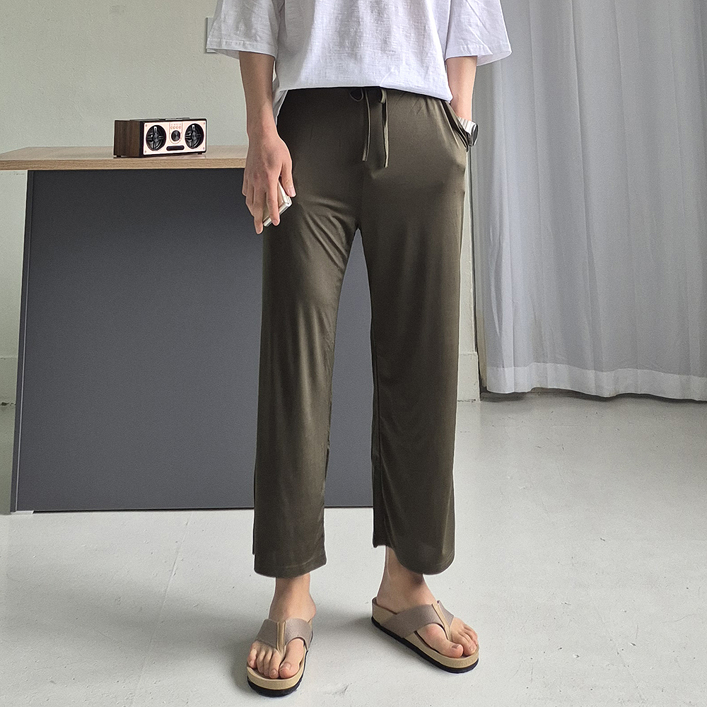 1+1 남자 바지 커플 와이드 아이스 팬츠 냉장고 바지 - 상세 이미지 5