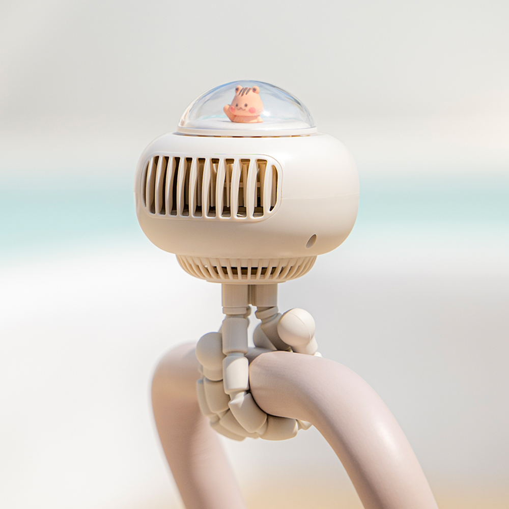 아가드X돗투돗 저소음 유모차 선풍기 휴대용 문어발 거치형