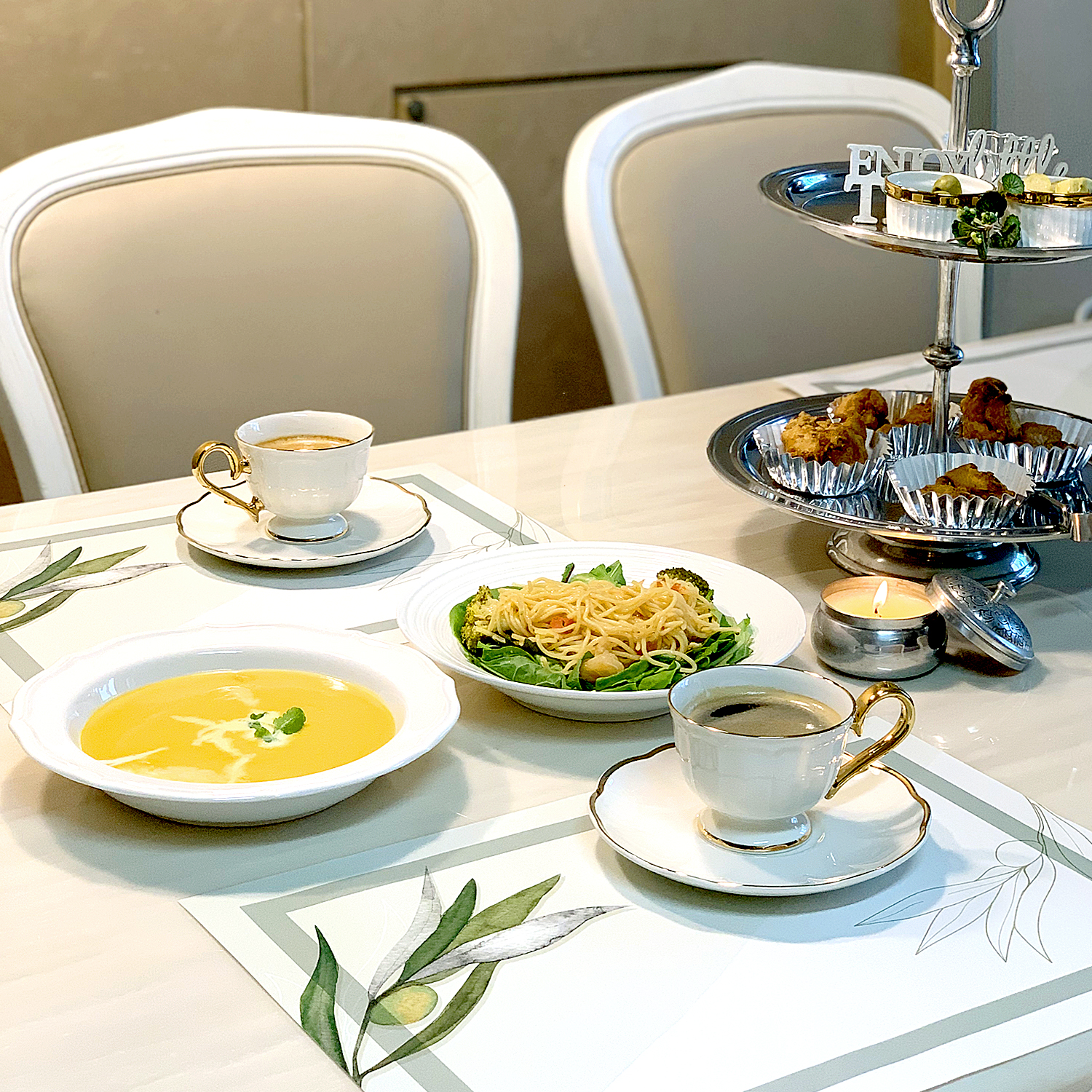 뉴 올리브 일회용 종이 식탁매트 10장세트+10장세트 엘라다이닝