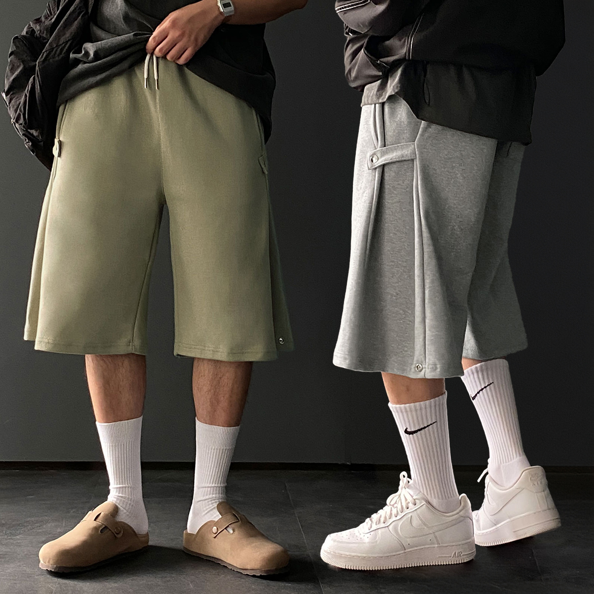 버뮤다반바지 남자버뮤다팬츠 벌룬팬츠 - 상품 이미지