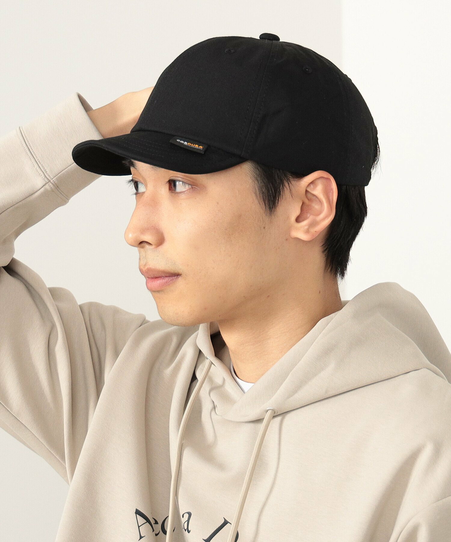 빔즈 BEAMS HEART 코듀라 숏 바이저 캡 모자 스냅백 블랙 네이비 - 상세 이미지 4