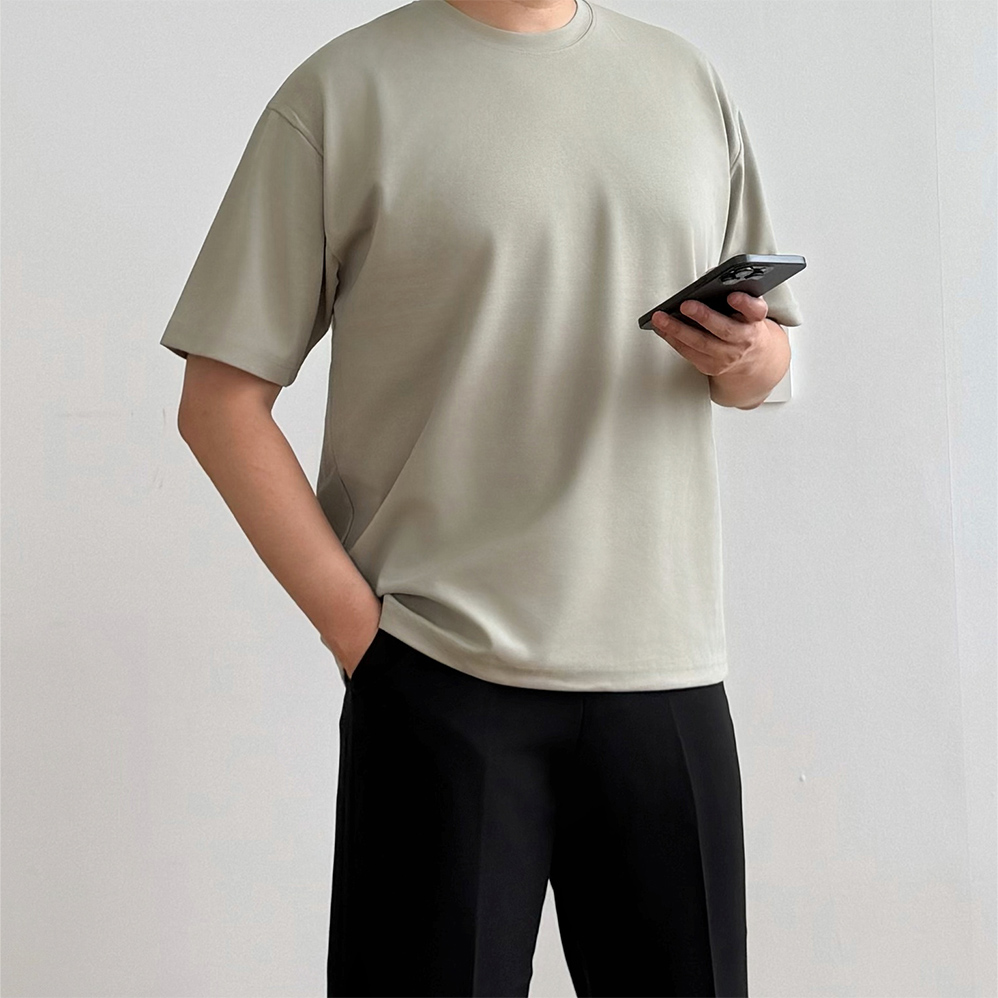 쿨티셔츠 무지티 분또반팔 - 상세 이미지 2