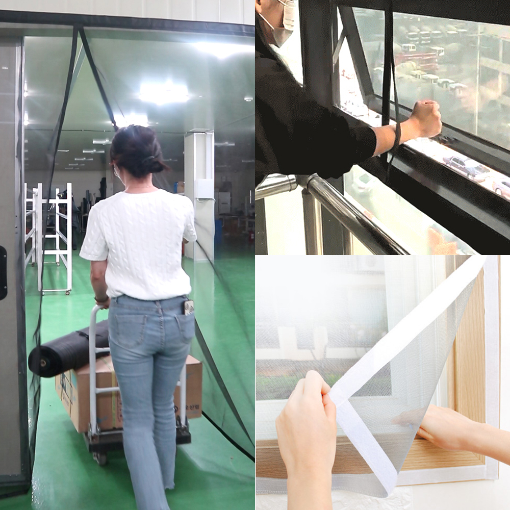방충망 원터치 시공 베란다 대형 벨크로 미세 먼지 청정망40x10 이미지 3