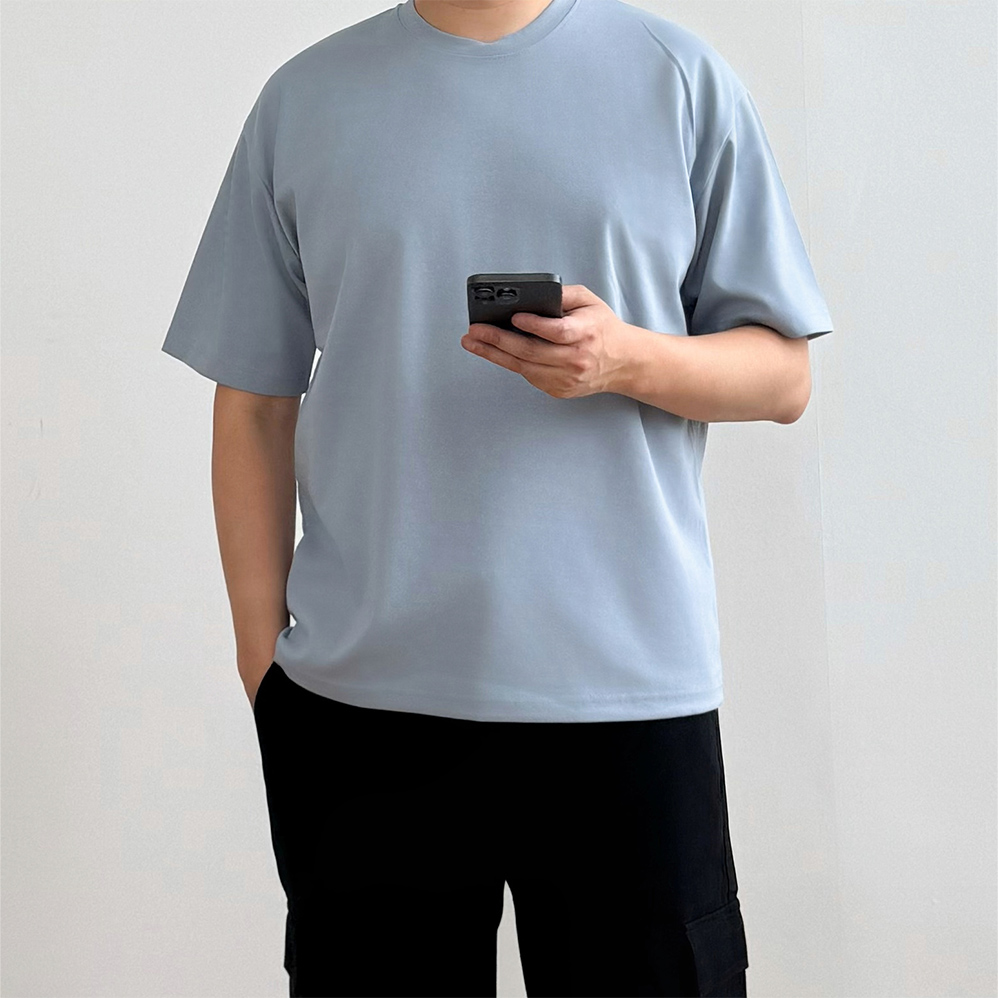 쿨티셔츠 무지티 분또반팔 - 상세 이미지 4