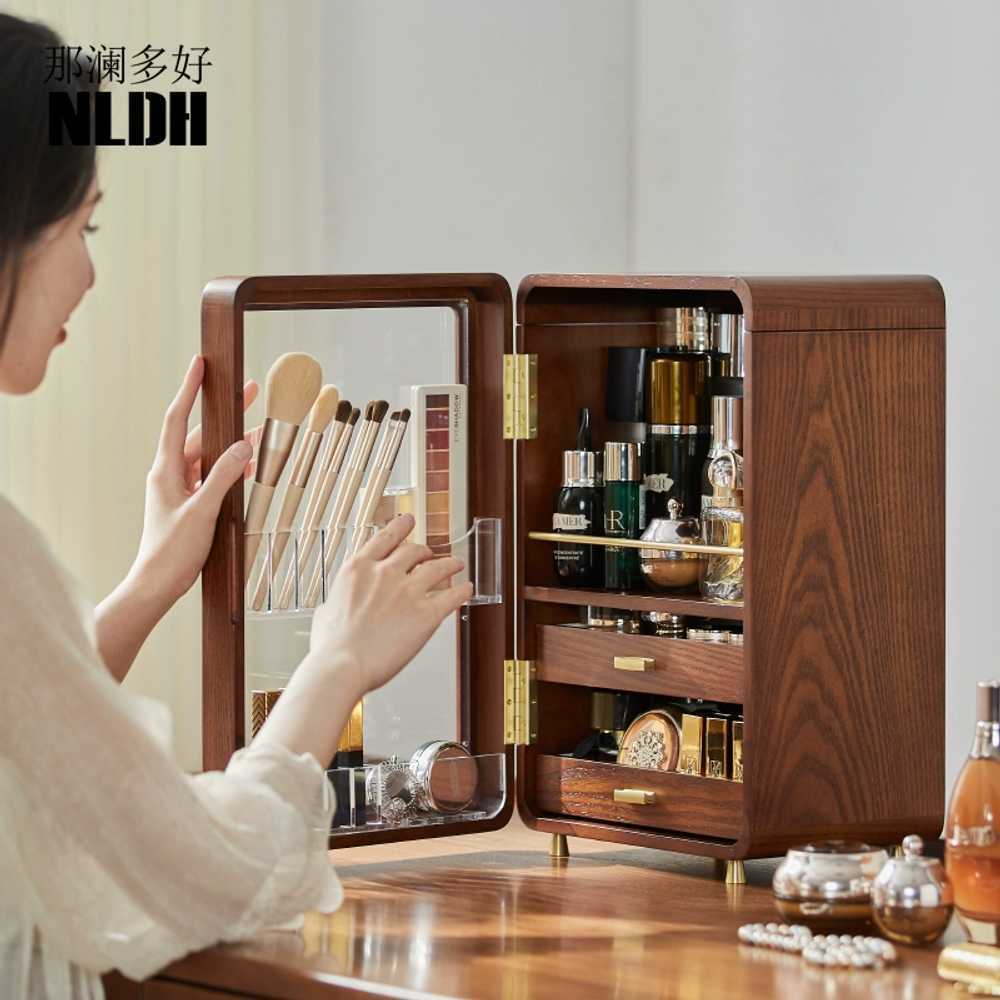 화장품 보관 상자 방진 메이크업 화장대 스킨케어 여자친구 선물 - 상세 이미지 2
