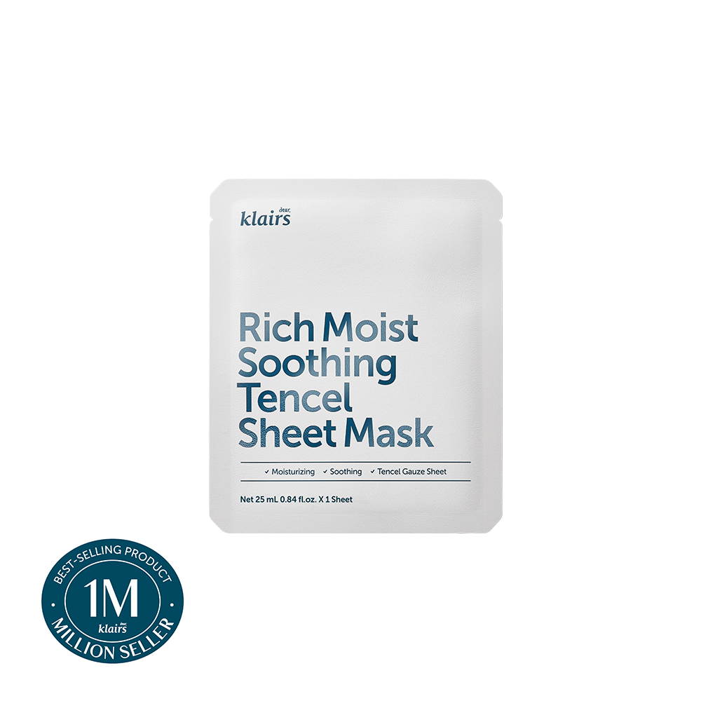 클레어스 리치 모이스트 수딩 텐셀 시트 마스크 25ml 10매 / 속건조 유수분 고보습 각질