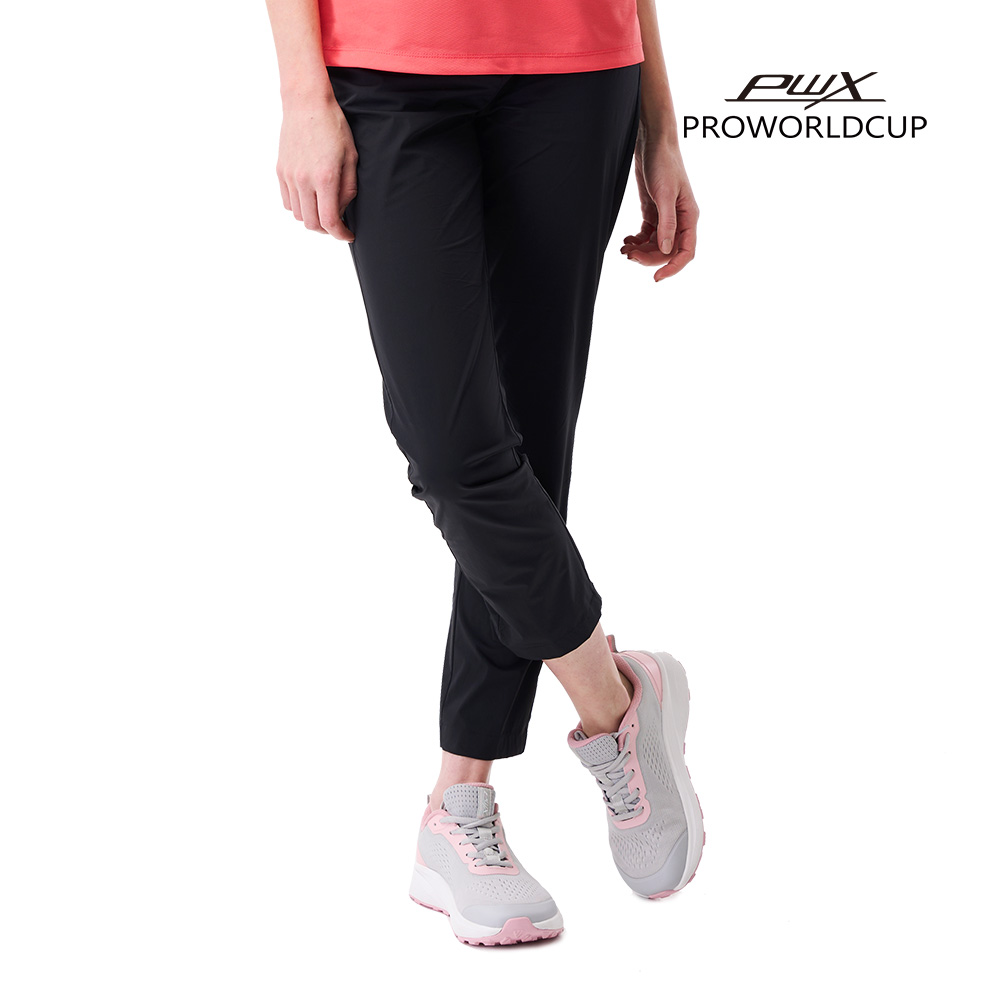 [PWX]Q223-7622-1ZB 여성 벨트형 밴딩 팬츠 - 상품 이미지