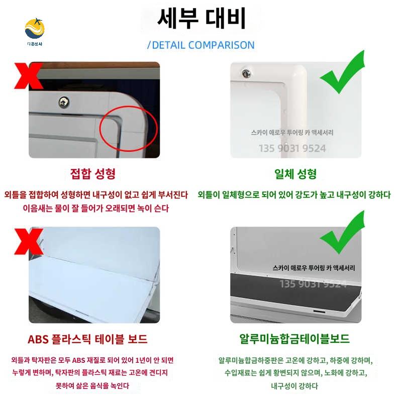 접이식 선반 리프트 캠핑카 테이블 식탁 카라반 - 상세 이미지 2