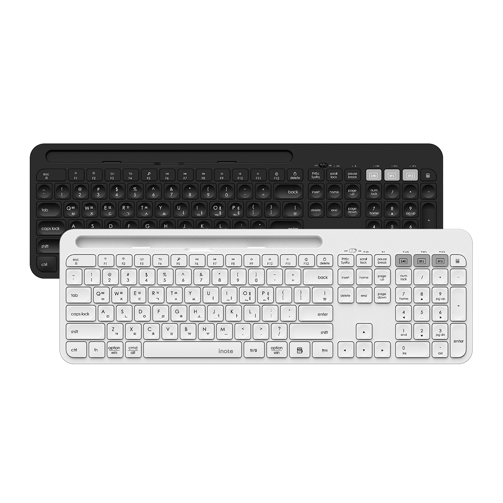 아이노트 608 저소음 블루투스키보드 애플 아이패드 삼성 태블릿 노트북 일반PC 멀티페어링 - 상세 이미지 4