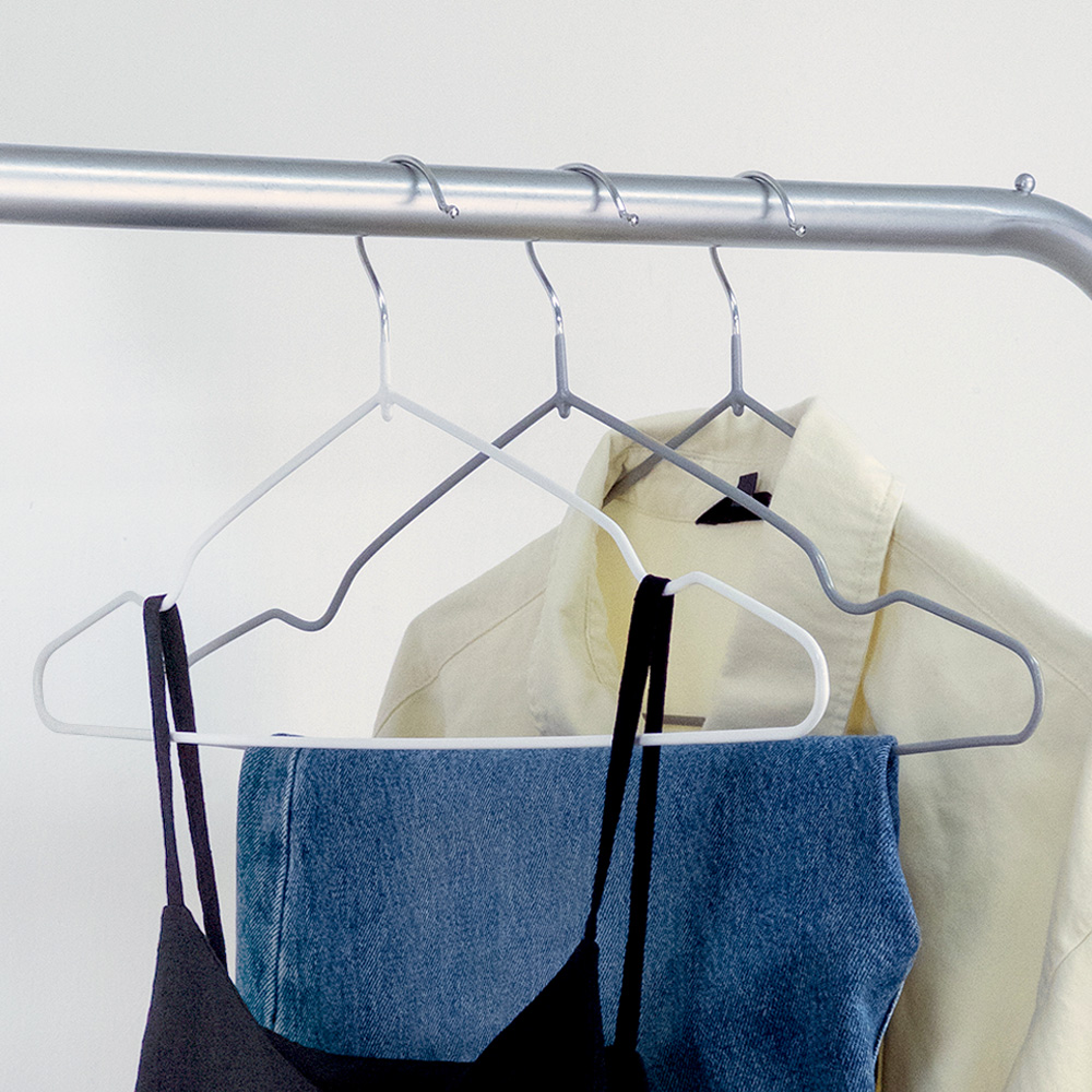 [라운지 전용] 20개입 논슬립 옷걸이 어깨뿔방지 티셔츠 나시 옷걸이 슬림