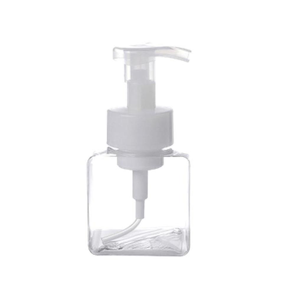 투명 손세정제 리필용기 사각 샴푸 거품 펌프 공병 250ml, 1개