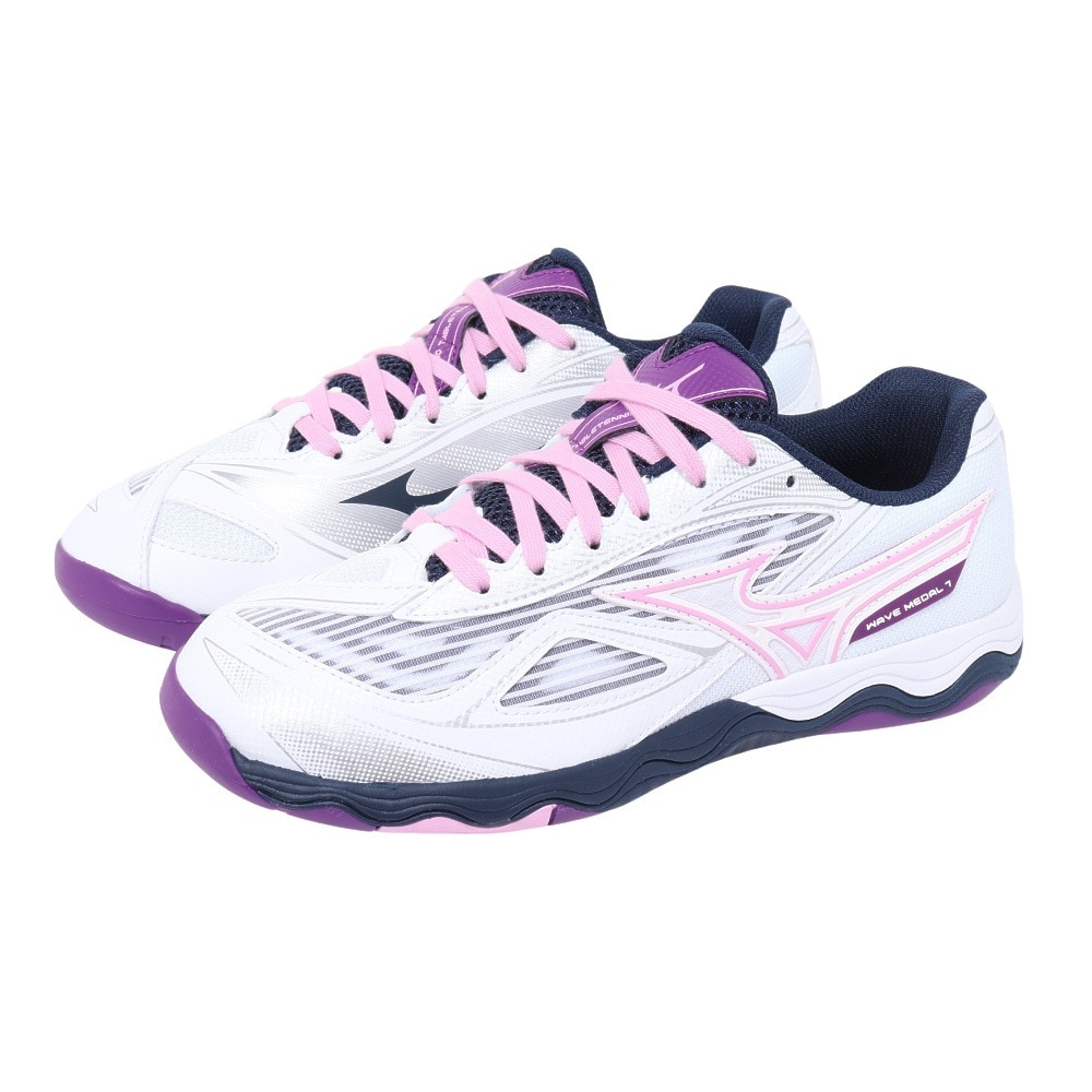 미즈노 MIZUNO 탁구화 여성 웨이브 메달 탁구 신발 7 81GA231511 - 메인 이미지