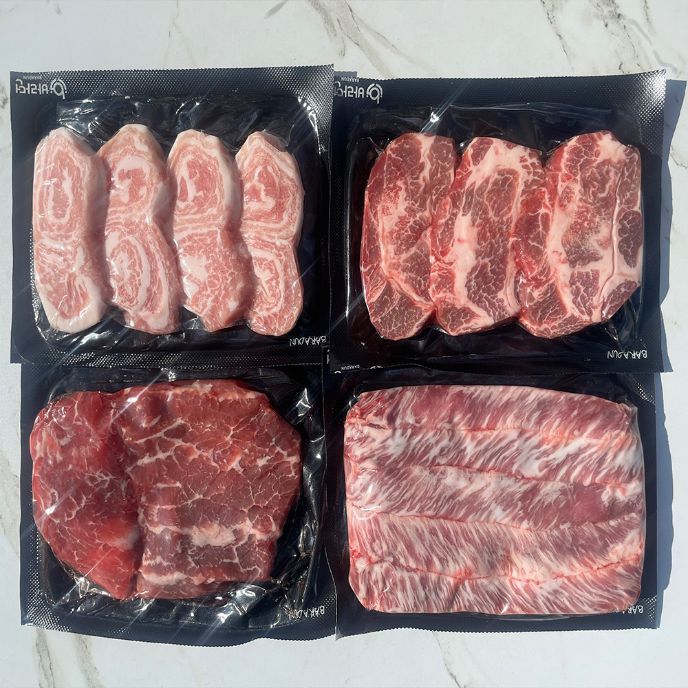이베리코 돼지고기 4종세트 꽃 목살 갈비살 눈꽃살 황제살 - 상세 이미지 3