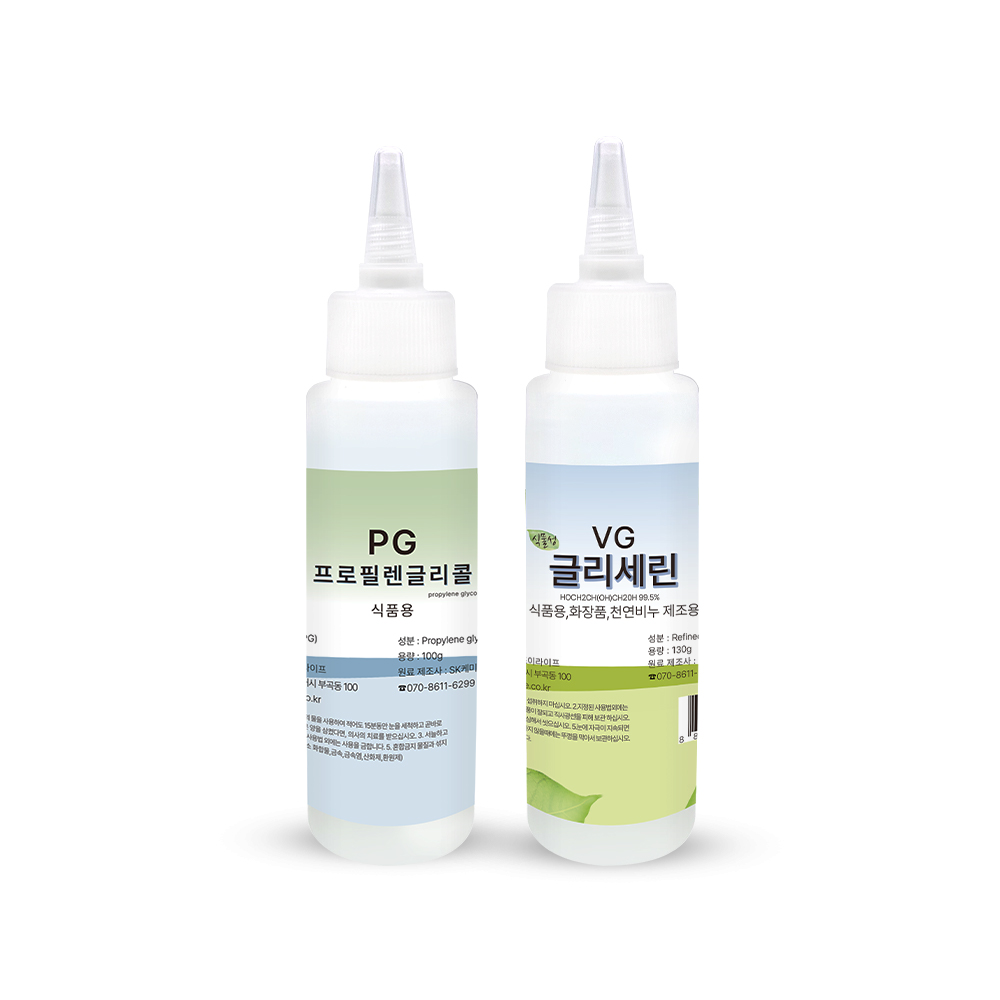 프로필렌글리콜 PG 100g+식물성 글리세린 VG 130g 세트 식품첨가물 천연비누만들기 - 메인 이미지