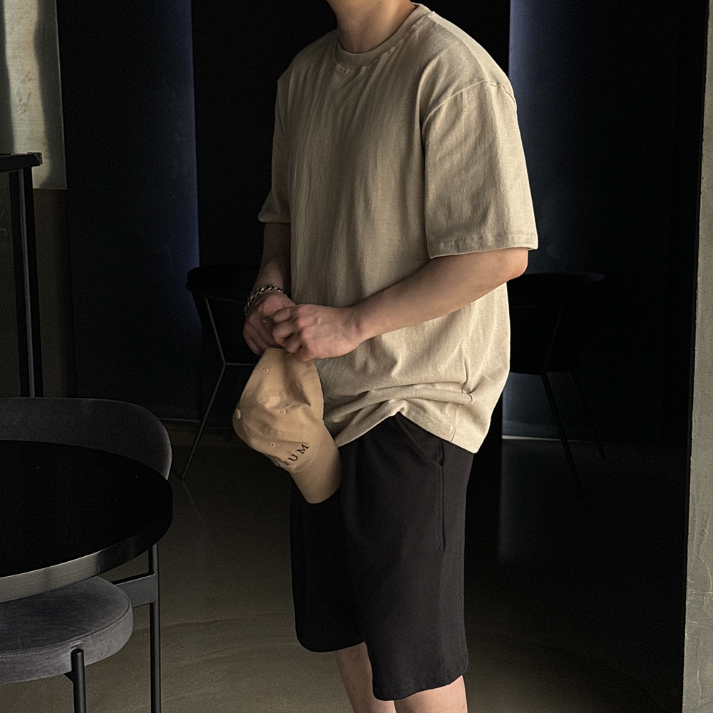 어깨넓어보이는 10수반팔티 흰티 흰색면티 - 상세 이미지 3