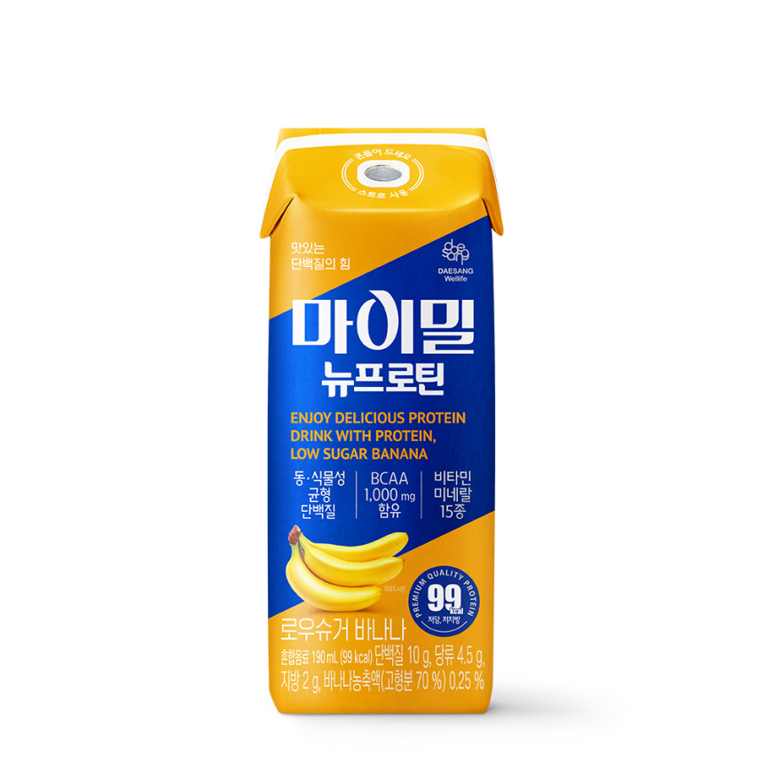 마이밀 뉴프로틴 로우슈거 바나나 단백질음료 190ml, 60개 사진 4