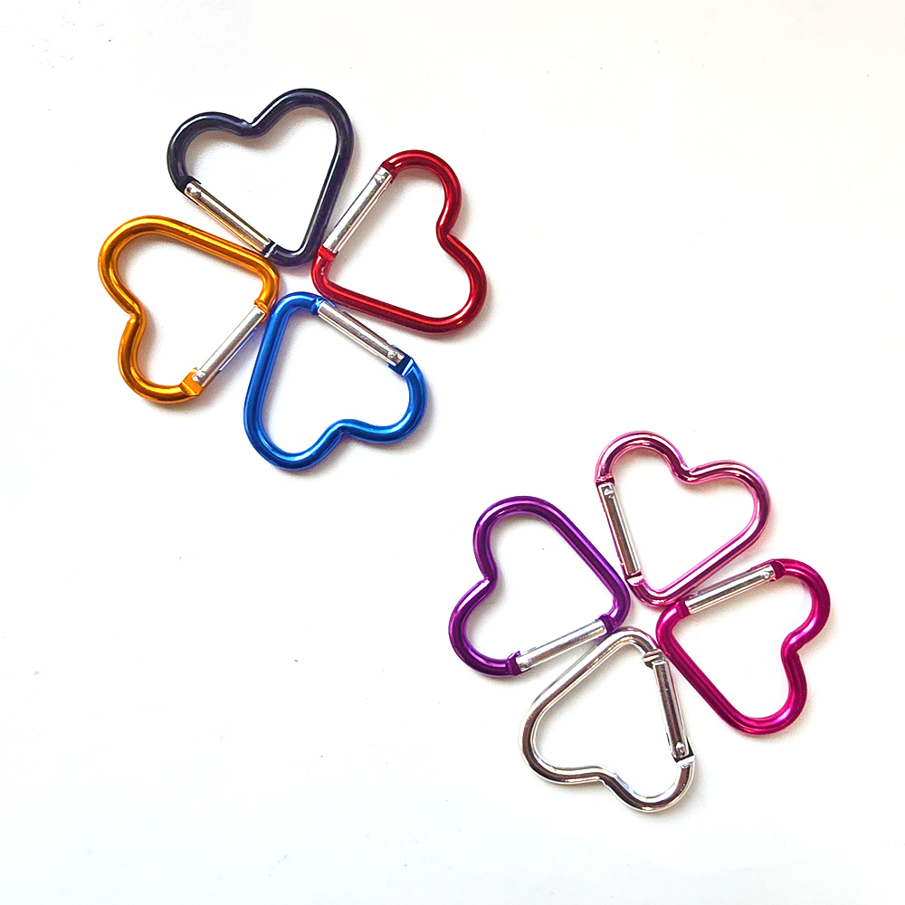 모아이캠핑 카라비너 알루미늄 가방고리 키링 부자재 하트 비너