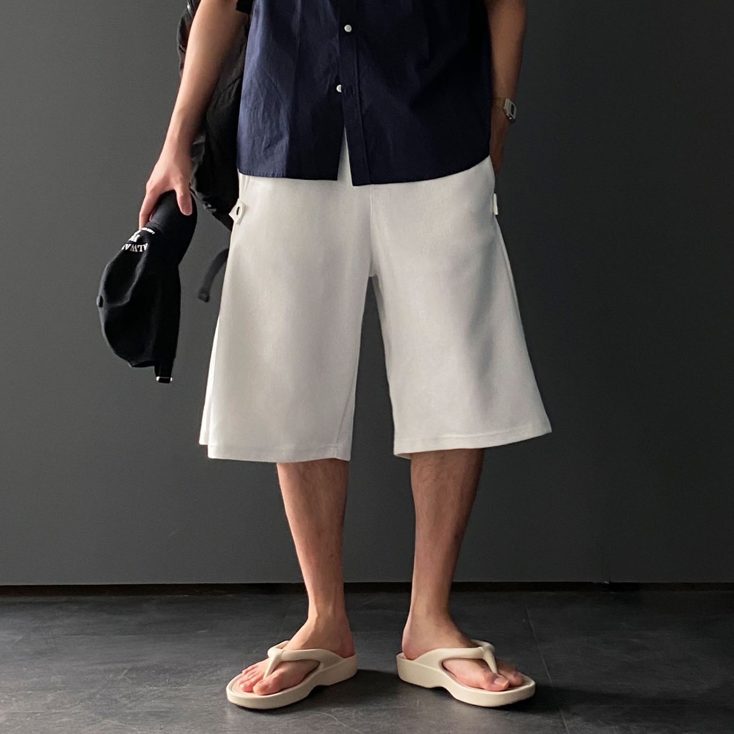 버뮤다반바지 남자버뮤다팬츠 벌룬팬츠 - 상세 이미지 4