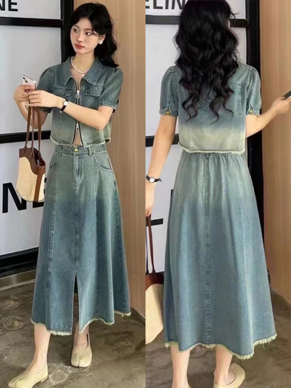 미녀와 순정남 임수향 박도라 데님 원피스 데일리 힙한 의상 옷 패션 - 상세 이미지 5