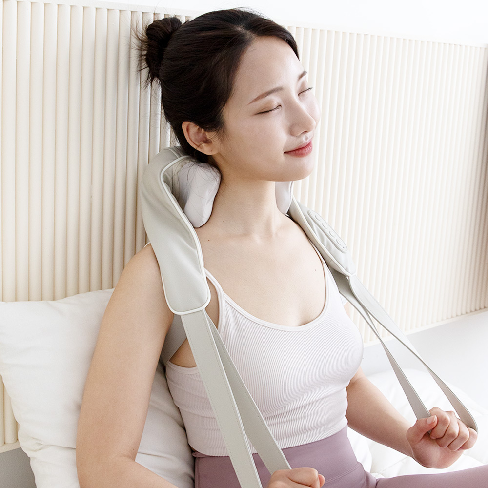 오아 넥앤스파 무선 온열 목 어깨 안마기 승모근 종아리 마사지기