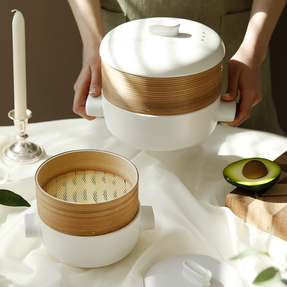 세라믹팟 도자기 냄비 만두 떡 찜기 찜솥 찜냄비 이미지 7
