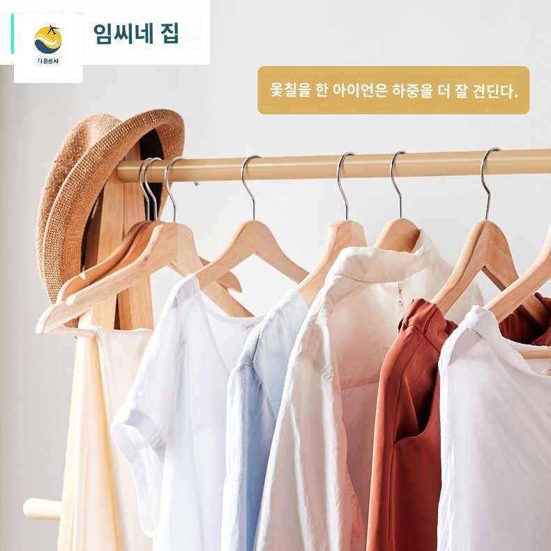 침실 카페 꾸미기 좁은공간 옷걸이 수납선반 긴행거 인테리어 현관 원목 접이식 원룸 사무실 - 상세 이미지 3