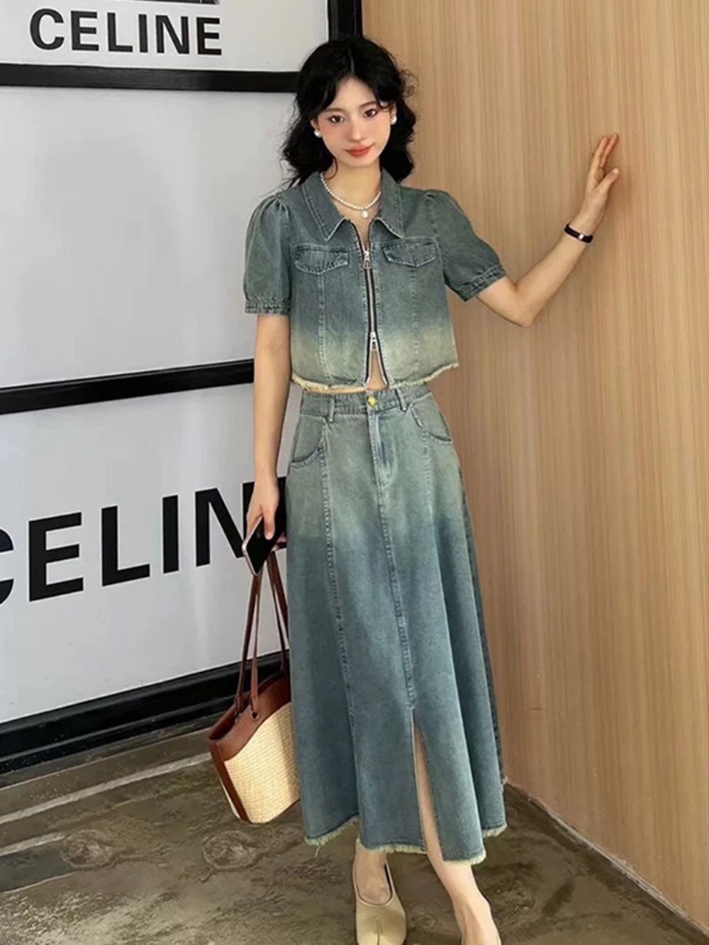 미녀와 순정남 임수향 박도라 데님 원피스 데일리 힙한 의상 옷 패션 - 상세 이미지 2