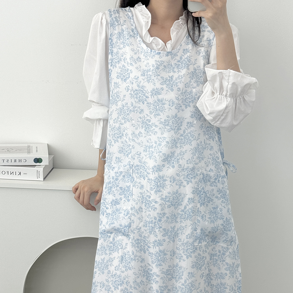 한스데이 줄리아 인견 앞치마 여름 시원한 원피스 에이프런