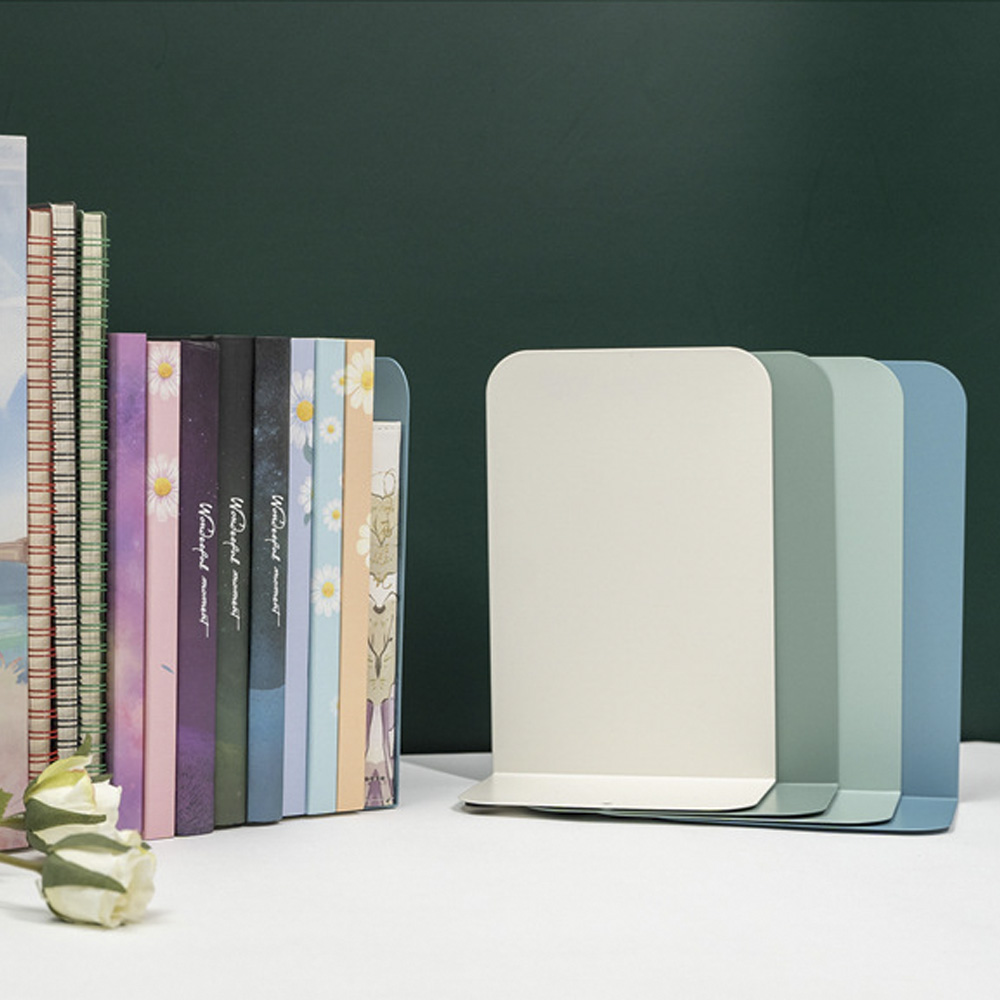 파스텔 스탠딩 책꽂이 2p세트 책상 책꽂이정리함 미니 간이 북엔드