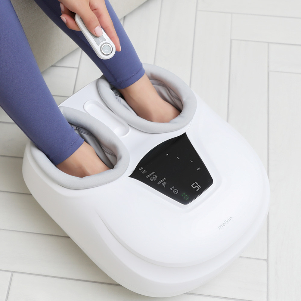 멜킨 발마사지기 공기압 발바닥 하루 온열 발 안마기 기계 임산부 부모님 선물 도브화이트 제품 이미지