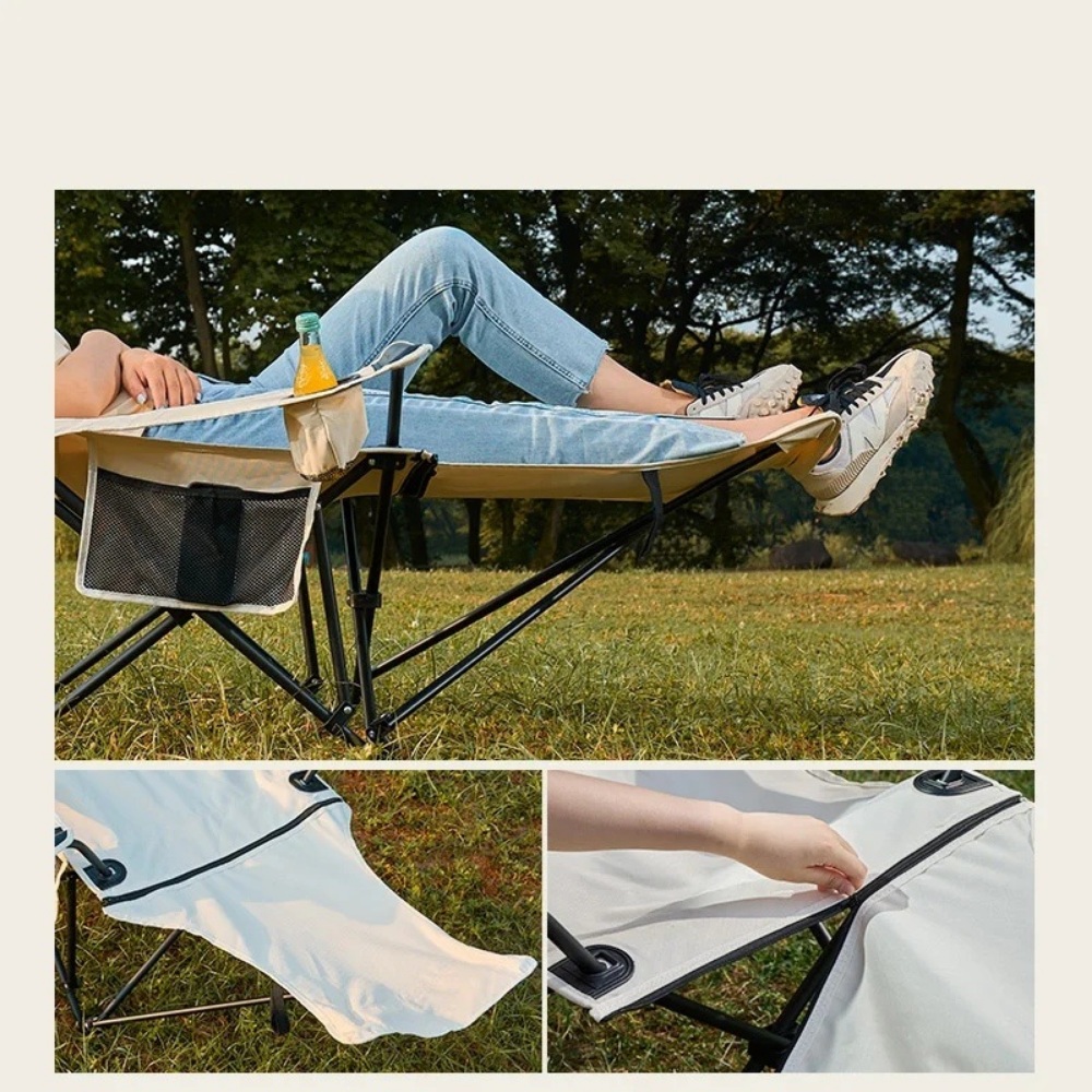 접이식 캠핑 의자 리클라이너 로우 체어 초경량 여행용 휴대용 낚시 해변 등산 여행 - 상세 이미지 4
